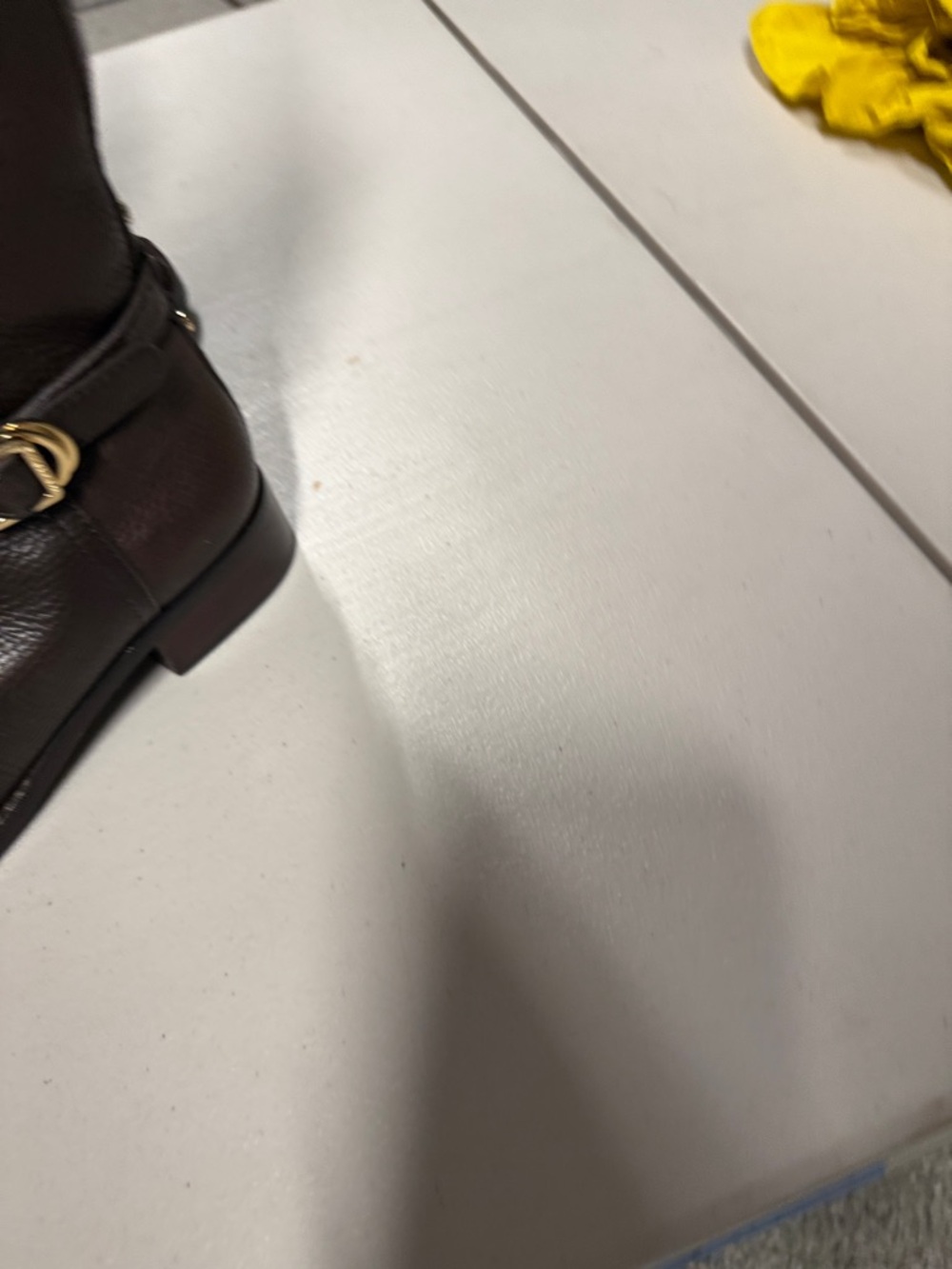 Tory Burch Brown Tall Leather Riding Boots with Logo Medallion - Picture 8 of 10